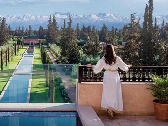 Marrocos marrakech oberoi piscina vista